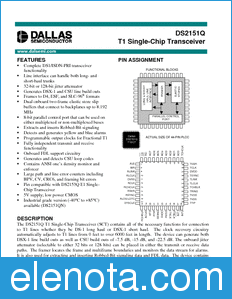 Maxim DS2151Q datasheet